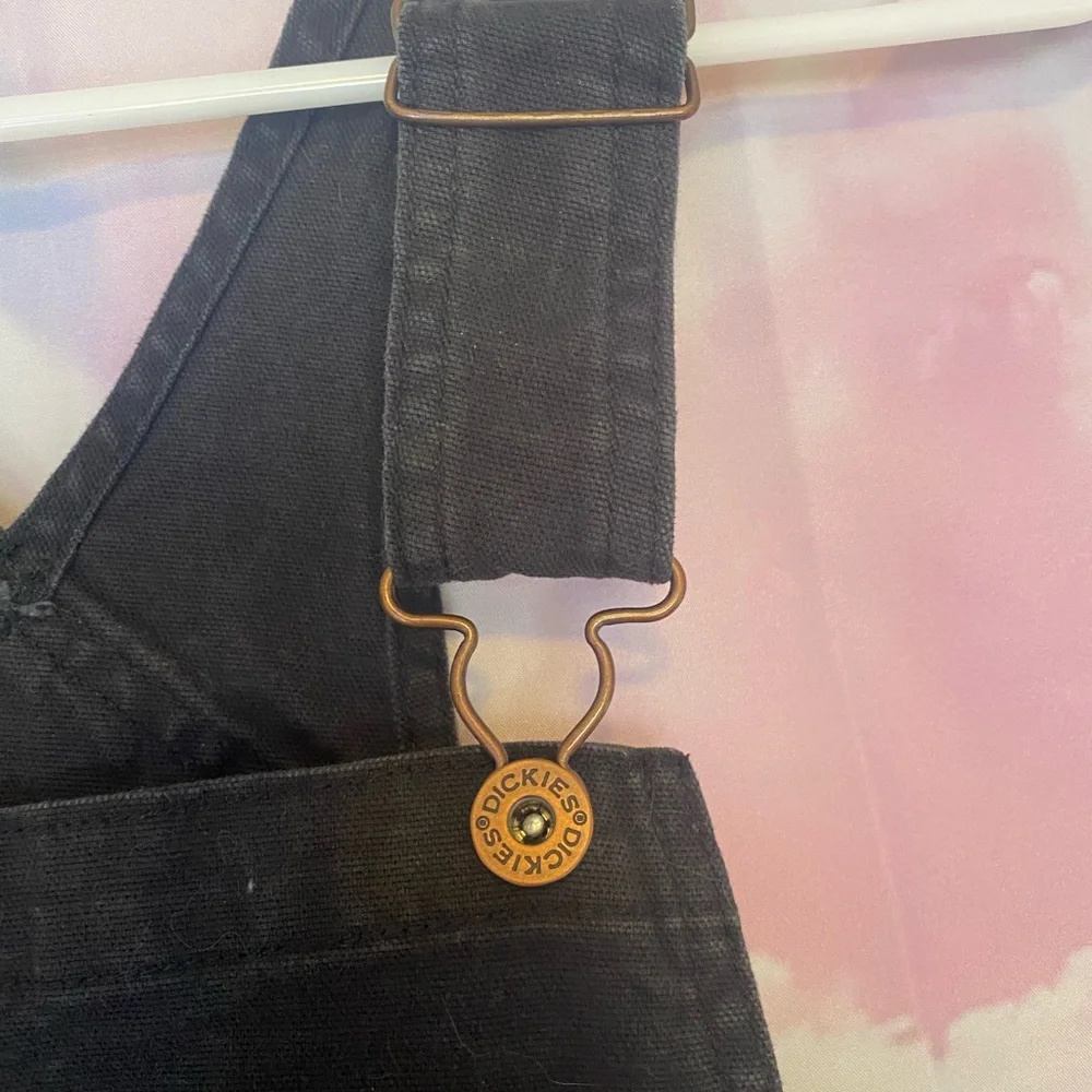 Dickies XS black DOUBLE KNEE denim workwear overalls - Picture 3 of 5
